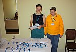 ranní registrace (zleva: Mgr. Lenka Šnajdrová, Ph.D., Ludmila Vetterová)