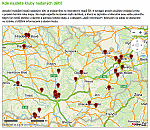 zatím největší hustotu klubů nadaných dětí pozorujeme na Moravě (stav k 15. 6. 2015)