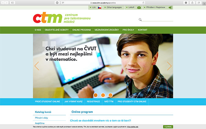 CTM online kurzy pro studenty od 12 let až po maturitu CTM online kurzy pro studenty od 12 let až po maturitu