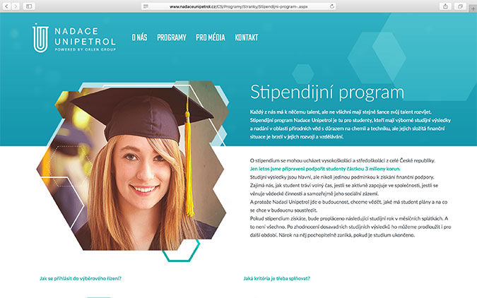 Stipendijní program Nadace Unipetrol