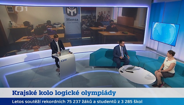 Studio ČT24, 5. 11. 2021: krajská kola Logické olympiády 2021